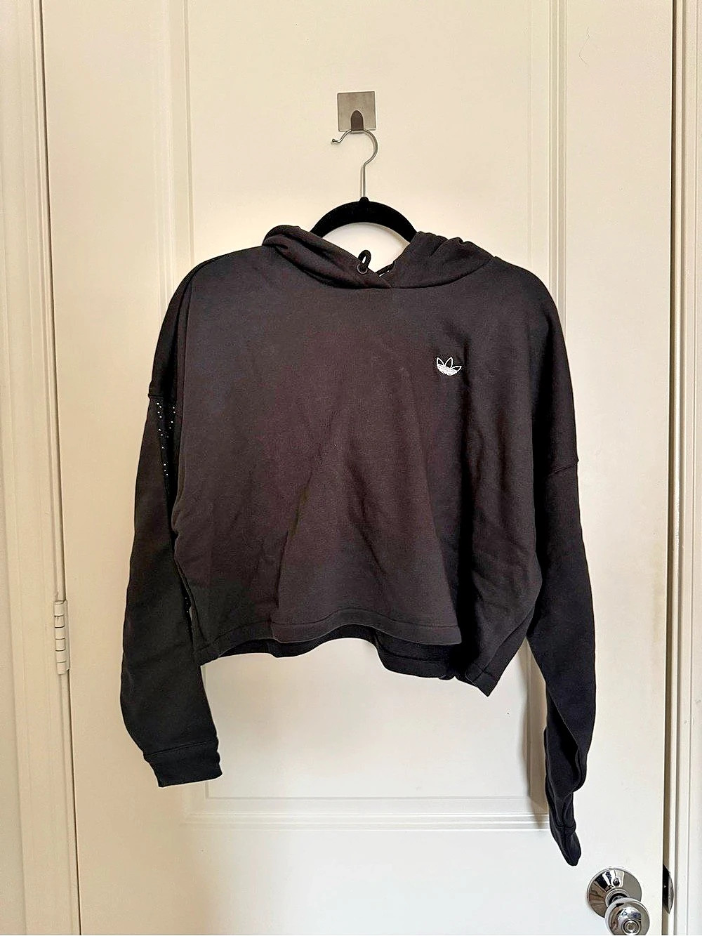 adidas BB CP Hoodie Black Cropped Hoodie Size Small